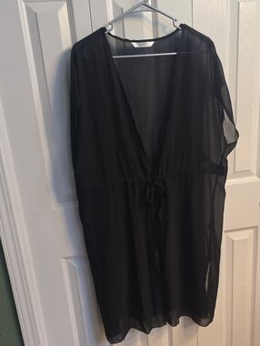 L*Space Black Sheer Swim Coverup